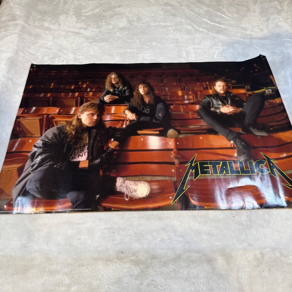 Vintage 1989 Metallica Band Poster Ross Halfin Photography 23x34 MTP 003